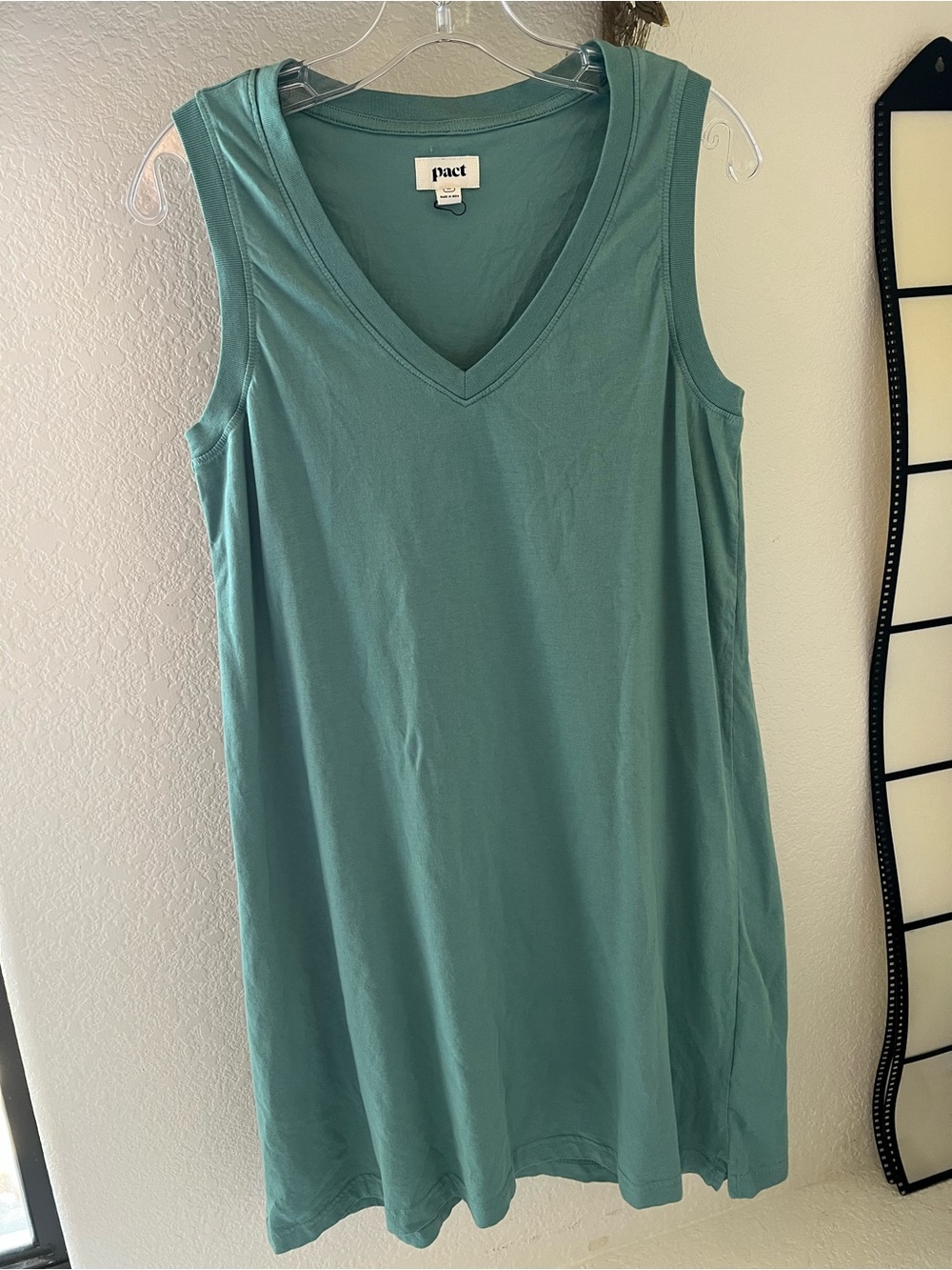 Pact Women's Organic Cotton Softspun A-Line Tank Dress Size Medium